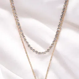 OOMPH Set of 2 Crystals Layered Necklace-picture-30