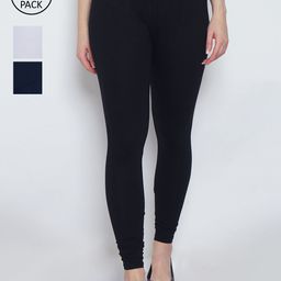 GRACIT Women Pack of 3 Super Combed Belt Legging-picture-19