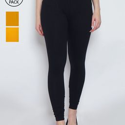 GRACIT Women Pack of 3 Super Combed Belt Legging-picture-33