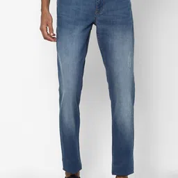 SIMON CARTER LONDON Men Blue Slim Fit Low Distress Heavy Fade Jeans-picture-15