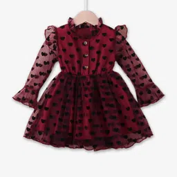 Hopscotch Girls Conversational Printed Fit & Flare Dress-picture-54