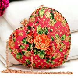 Toobacraft Floral Embroidered Box Clutch-image-14