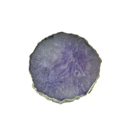 home arte Crystal Purple Stone Set of 2 Table Coasters image 2