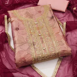 KALINI Embroidered Cotton Unstitched Dress Material-picture-32