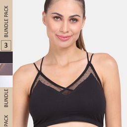 Amour Secret Pack of 3 Anti-Odour Sports Bra - Lightly Padded-picture-45