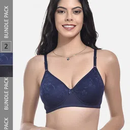 StyFun Pack Of 2 Self-Design Full Coverage Lightly Padded All Day Comfort Bra-picture-16