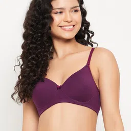 Clovia Lightly Padded Full Coverage All Day Comfort Seamless Cotton T-shirt Bra image 1