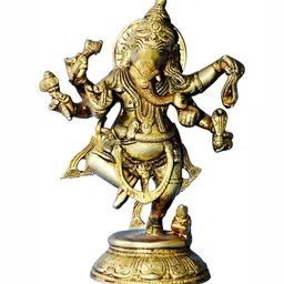 Aakrati Gunmetal-Toned Brass Religious Showpiece-image-50