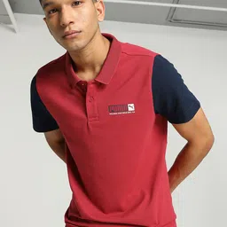 Puma Contrast Sleeves Slim-Fit Polo Collar T-Shirt-picture-13