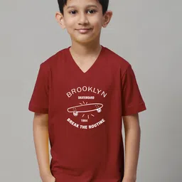 Friskers Boys Typography Printed Slim Fit Pure Cotton T-Shirt-picture-20