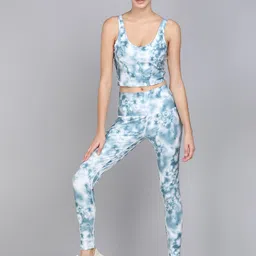 KOBO Tie & Dye Sports Bra And Tights Tracksuit-image-4
