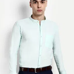 KRAASA Band Collar Classic Pure Cotton Formal Shirt-picture-12