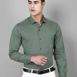 Canary London Smart Micro Ditsy Printed Slim Fit Formal Shirt-image-83