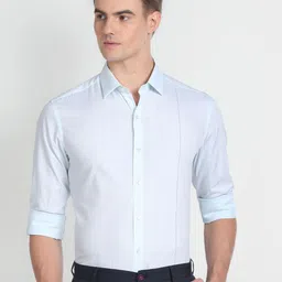 Arrow Slim Fit Striped Spread Collar Long Sleeve Formal Shirt-picture-10