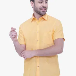 Southbay Men Smart Tailored Fit Cotton Linen Casual Shirt-image-38