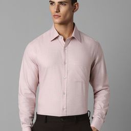 Louis Philippe Spread Collar Long Sleeves Cotton Formal Shirt-picture-48