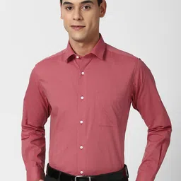 Peter England Men Pink Slim Fit Formal Shirt-picture-11