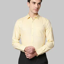 Park Avenue Men Yellow Slim Fit Cotton Formal Shirt-image-64