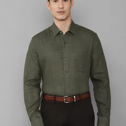 Luxure by Louis Philippe Men Olive Green Slim Fit Formal Shirt-picture-57