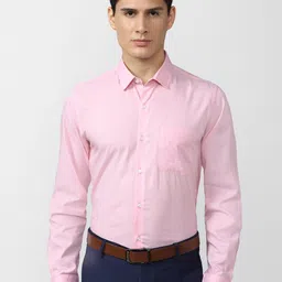 Peter England Men Pink Slim Fit Formal Pure Cotton Shirt-picture-41