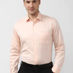 Peter England Micro Disty Pure Cotton Slim Fit Formal Shirt-picture-21