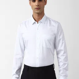 Peter England Slim Fit Micro Or Ditsy Printed Pure Cotton Formal Shirt-picture-32