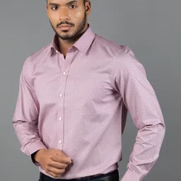 LOUIS STITCH Comfort Printed Spread Collar Long Sleeves Cotton Formal Shirt-picture-24