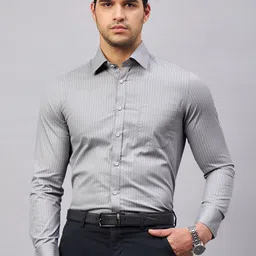 LOUIS STITCH Comfort Micro Ditsy Printed Cotton Formal Shirt-picture-30
