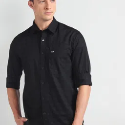 Arrow Slim Fit Horizontal Striped Pure Cotton Casual Shirt-image-46