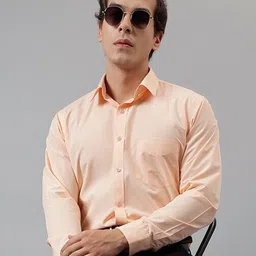 English Navy Standard Slim Fit Formal Shirt-image-66