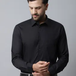 Cantabil Spread Collar Long Sleeves Regular Fit Cotton Formal Shirt-picture-16
