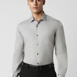 Van Heusen Men Opaque Checked Spread Collar Formal Pure Cotton Shirt-picture-47
