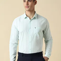 Allen Solly Striped Printed Spread Collar Slim Fit Full Sleeves Formal Shirt-image-57