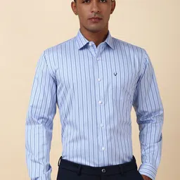 Allen Solly Men Striped Spread Collar Slim Fit Pure Cotton Formal Shirt-picture-18