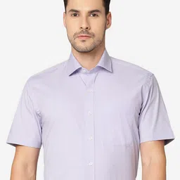 JADE BLUE Opaque Pure Cotton Formal Shirt-image-90