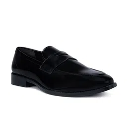 ROSSO BRUNELLO Men Black Solid Leather Formal Loafers-picture-33
