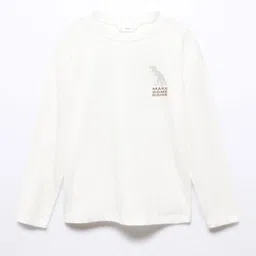 Mango Kids Boys Printed Drop-Shoulder Sleeves Pure Cotton T-shirt-picture-12