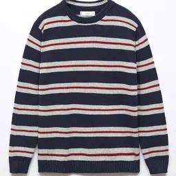 Mango Kids Boys Pure Cotton Striped Pullover-picture-24