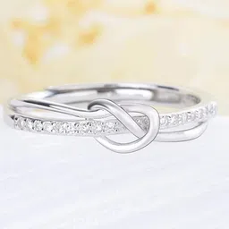 MYKI Silver-Plated CZ-Studded Finger Ring-picture-18