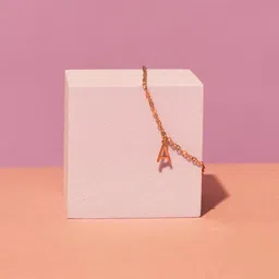 SALTY 18KT Gold Plated Personalized Initial Letter 'A' Link Bracelet-picture-23