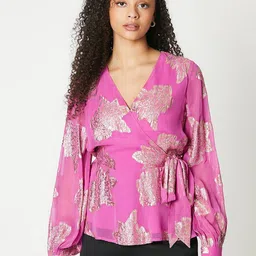 DOROTHY PERKINS Floral Puff Sleeve Wrap Top-picture-26