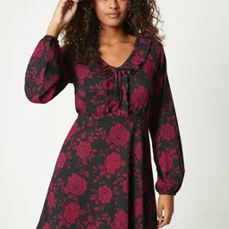 DOROTHY PERKINS Floral Print Puff Sleeve Mini Dress-picture-22