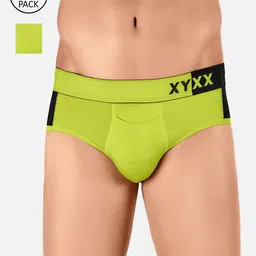 XYXX Pack Of 2 Colourblocked Ultra-Soft Antimicrobial Basic Briefs XYBRF2PCKN171-picture-20