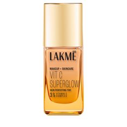 Lakme Makeup + Skincare Vit C Superglow Skin Perfecting Tint 25ml - Warm Creme W120-picture-26