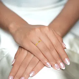 BHIMA Jewels 18K Hallmark 750 Purity Yellow Gold Three Stone Diamond Ring-picture-33