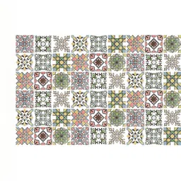 Asian royal White & Green Printed Self Adhesive Wall Sticker-picture-24
