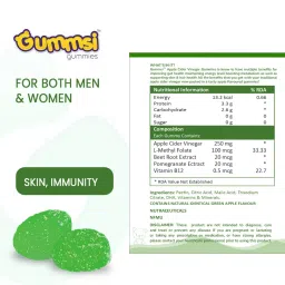 Gummsi Apple Cider Vinegar & Biotin Gummies | Weight Management, Detox & Gut Health | Improves Digestive Health | Vitamin C, A, & E for Healthier Skin, Hair & Nails | 30 Gummies Each (Pack of 2) image 2