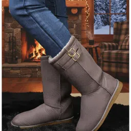 Carlton London Women Grey Tall Casual Boots-picture-24