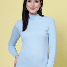 Clora Creation Self Design High Neck Fitted Top-picture-42