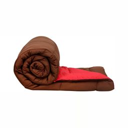 RF RELAXFEEL Brown & Pink Geometric Cotton Heavy Winter 233 GSM Double Bed Comforter-picture-18